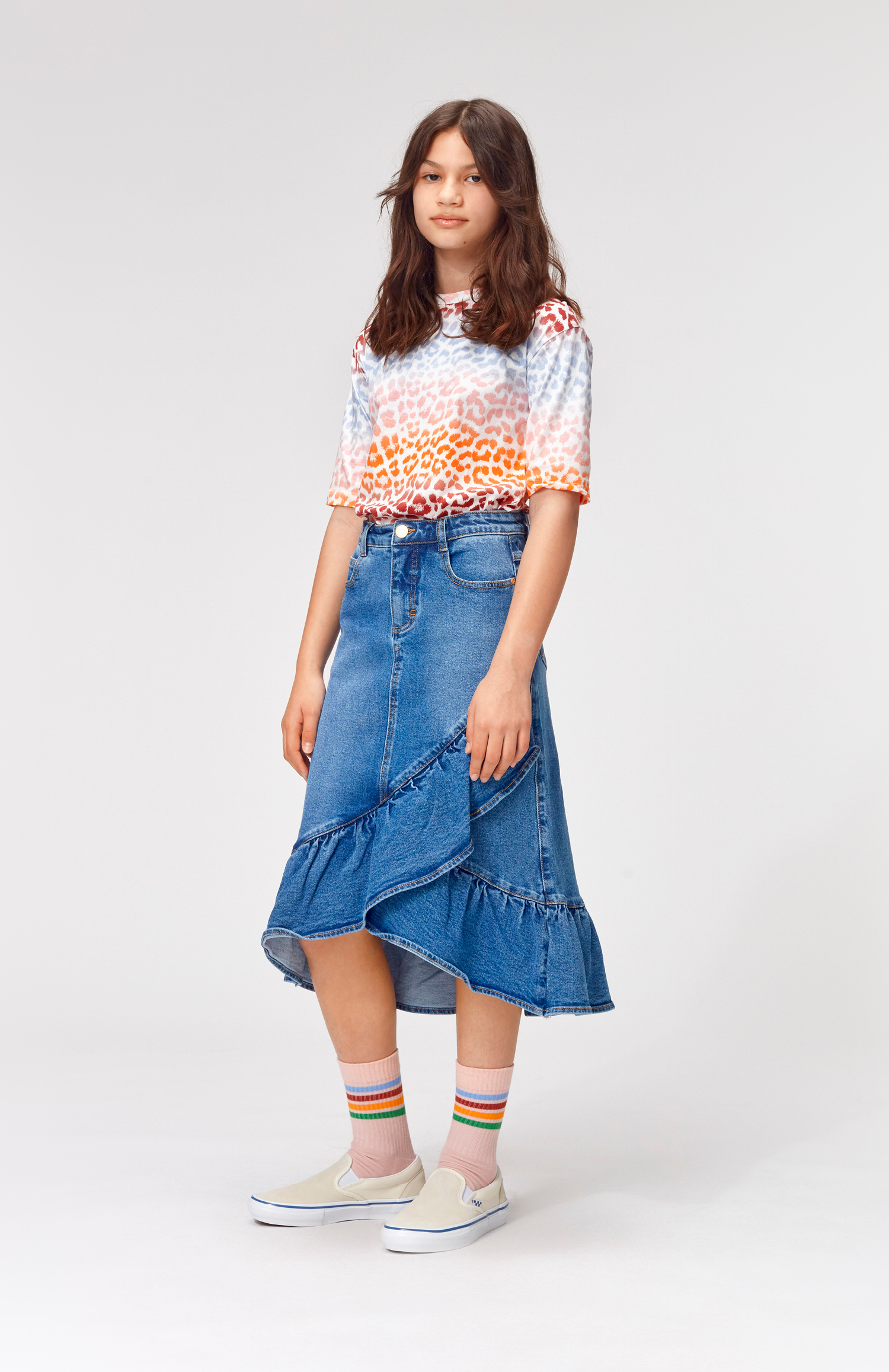 スカート MONOHA : 25SS / Blue denim wrap skirt (blue) Denim Wrap Skirt - Dark Wash | Shine Boutique Newburyport