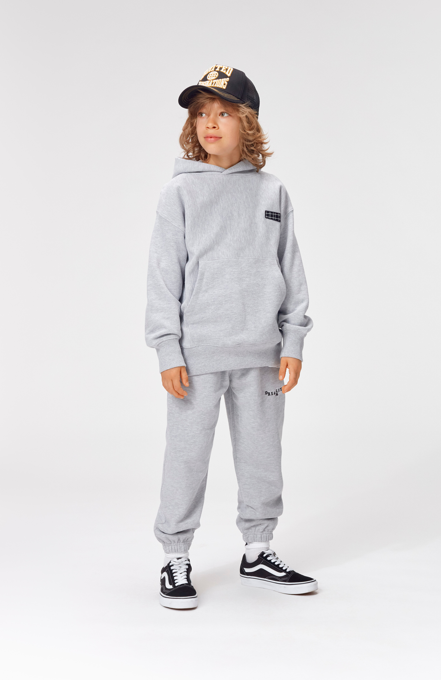 Adan - Marled Grey - Light grey melange sweatpants - Molo