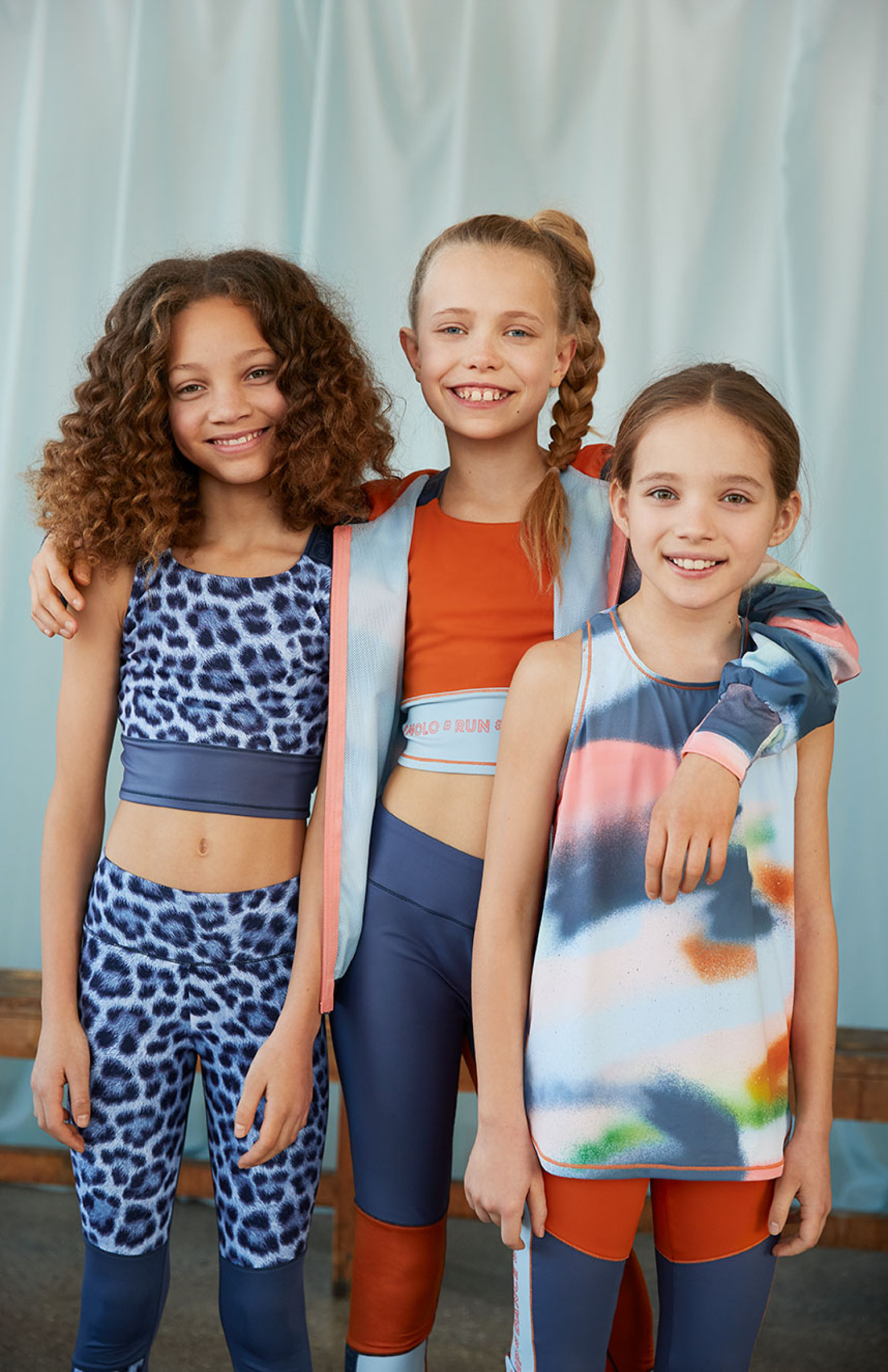 Olympia - Sporty Leo - Blue sports leggings with leopard