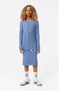 Blue Mouliné Dress