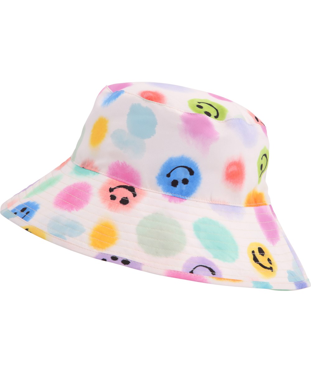 Nadia - Painted  Dots - Buckethatt med emoji.