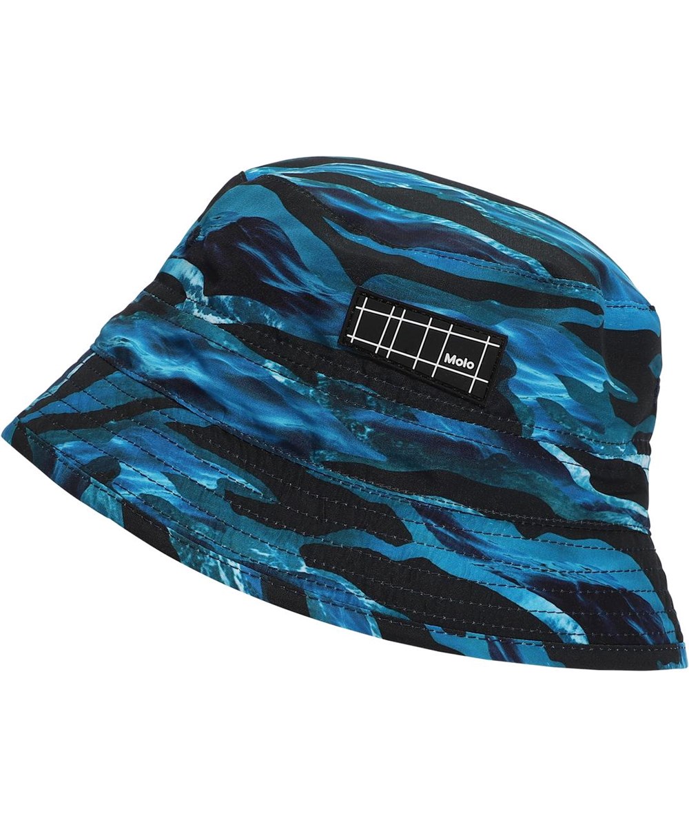 Niks - Camo Waves - Bucket hat med blå vågor