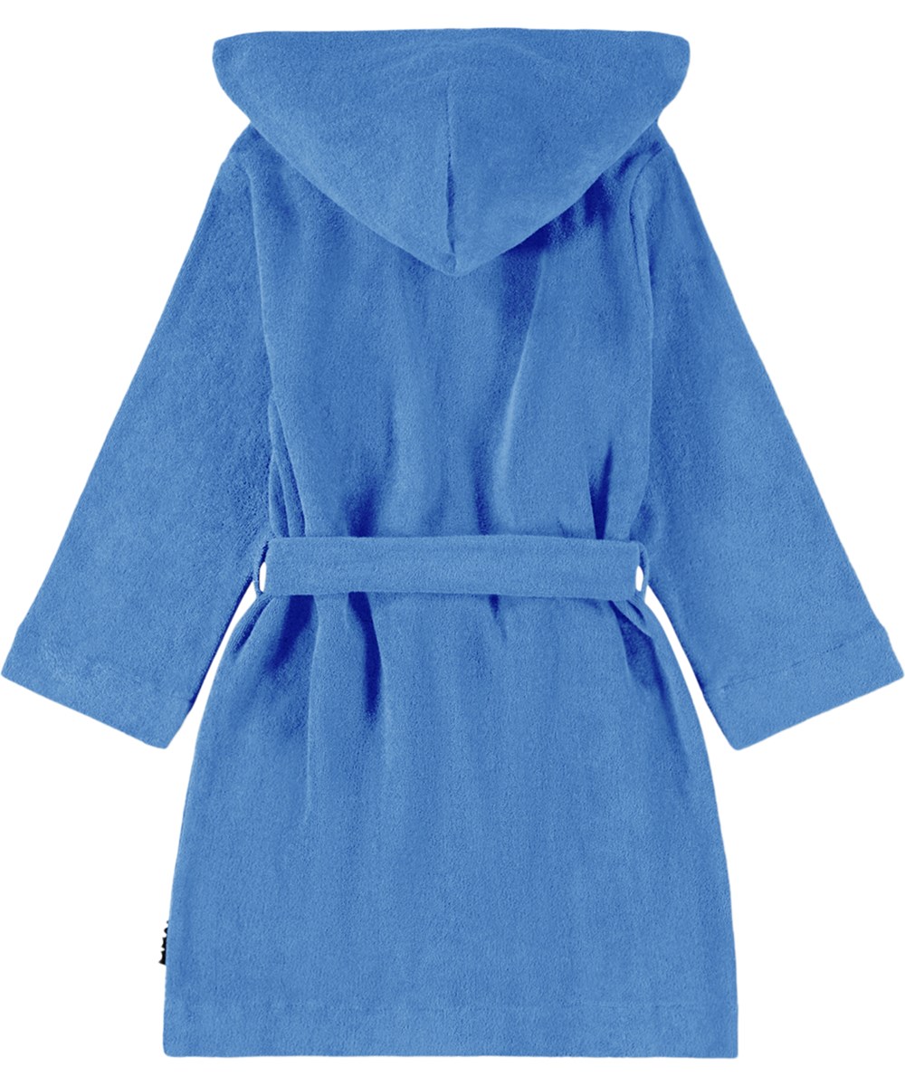 Wyn - Blue Tide - Blå badrock för barn i supersoft, ekologisk bomullsfrotté