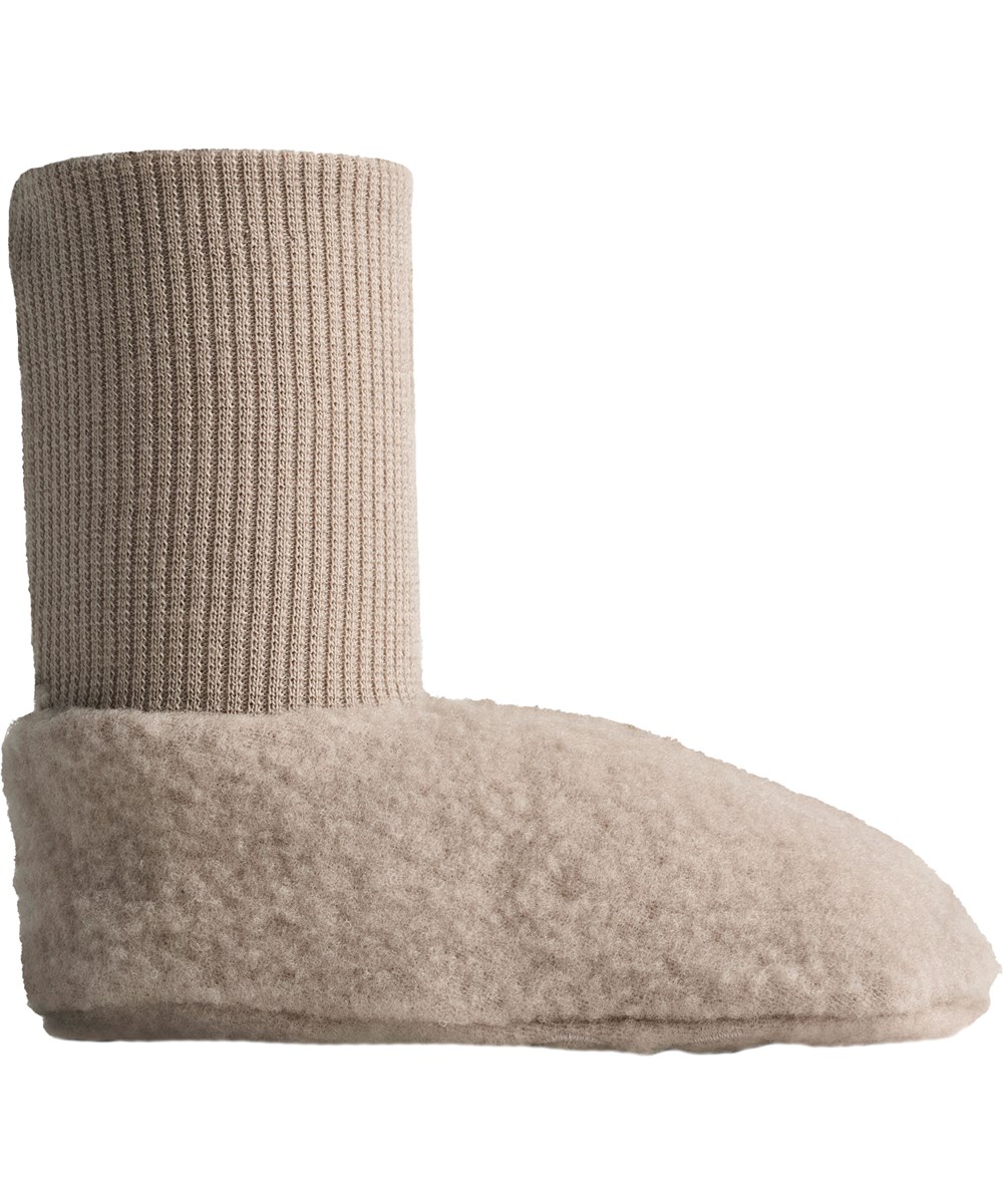 Umut - Moon Sand - Beige babytossar i ull.