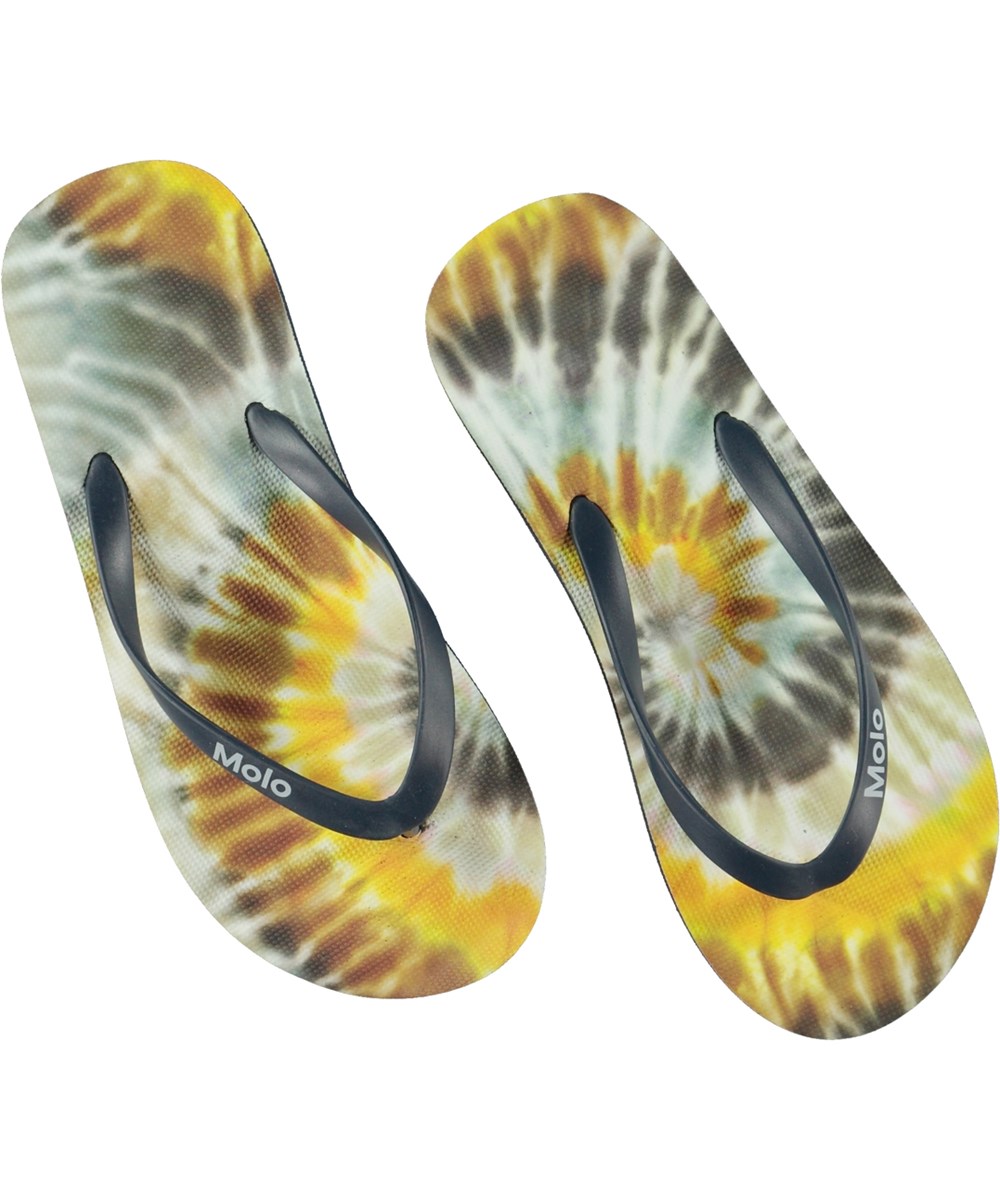 Zeppo - Tie Dye Spin - Flip flop med spiralmönster.
