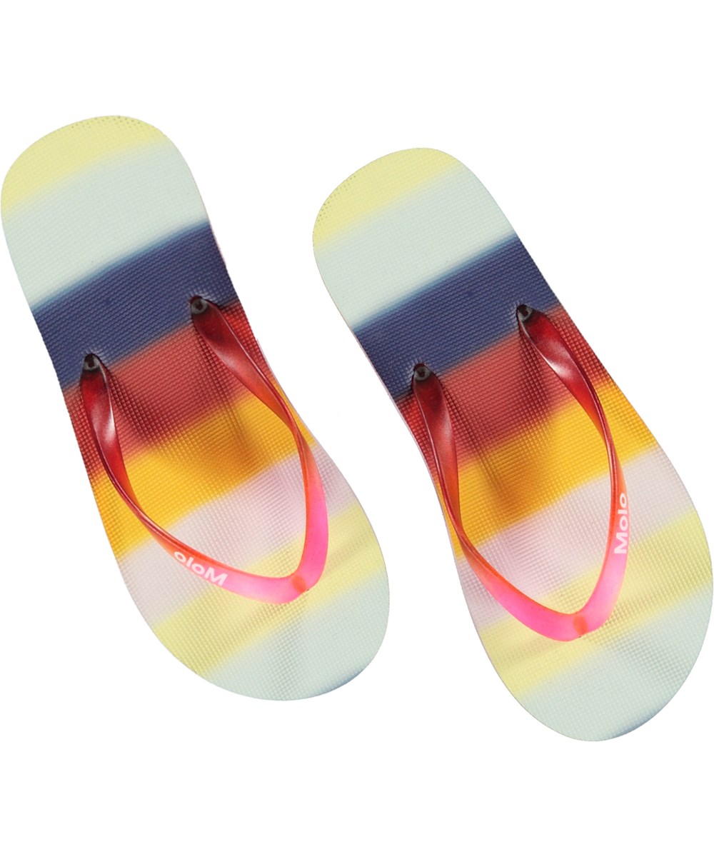 Zeppo - Tiny Rainbow - Flip flop med regnbågsränder.