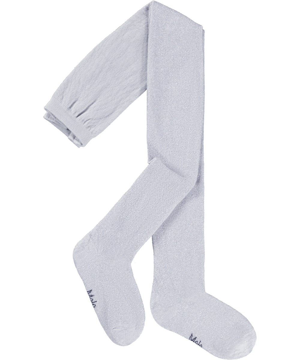 Glitter tights - Silver - Silverstrumpbyxor med glitter för barn.