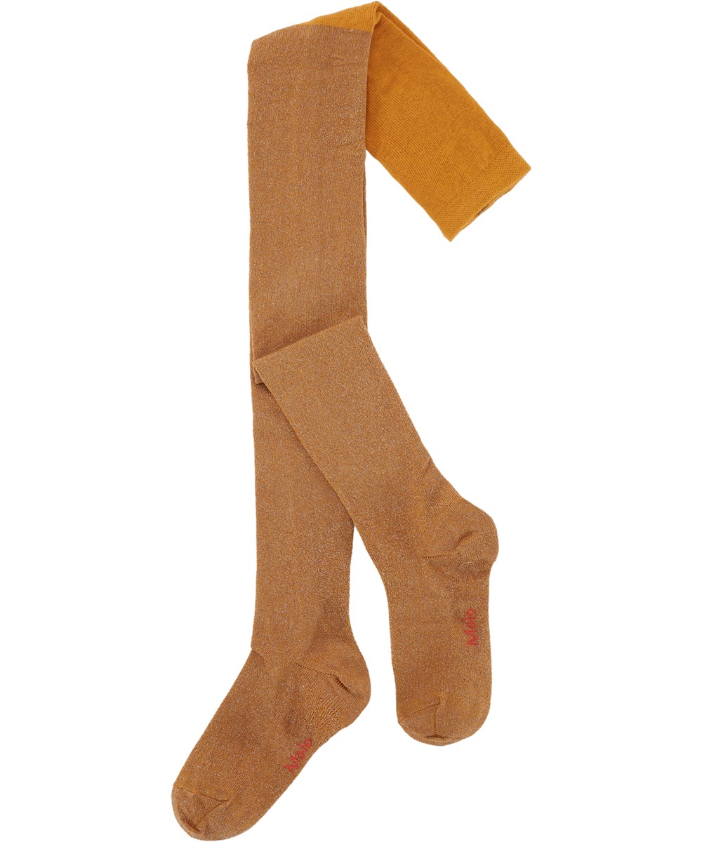Glitter tights - Old Gold - Orange glitter strumpbyxor.