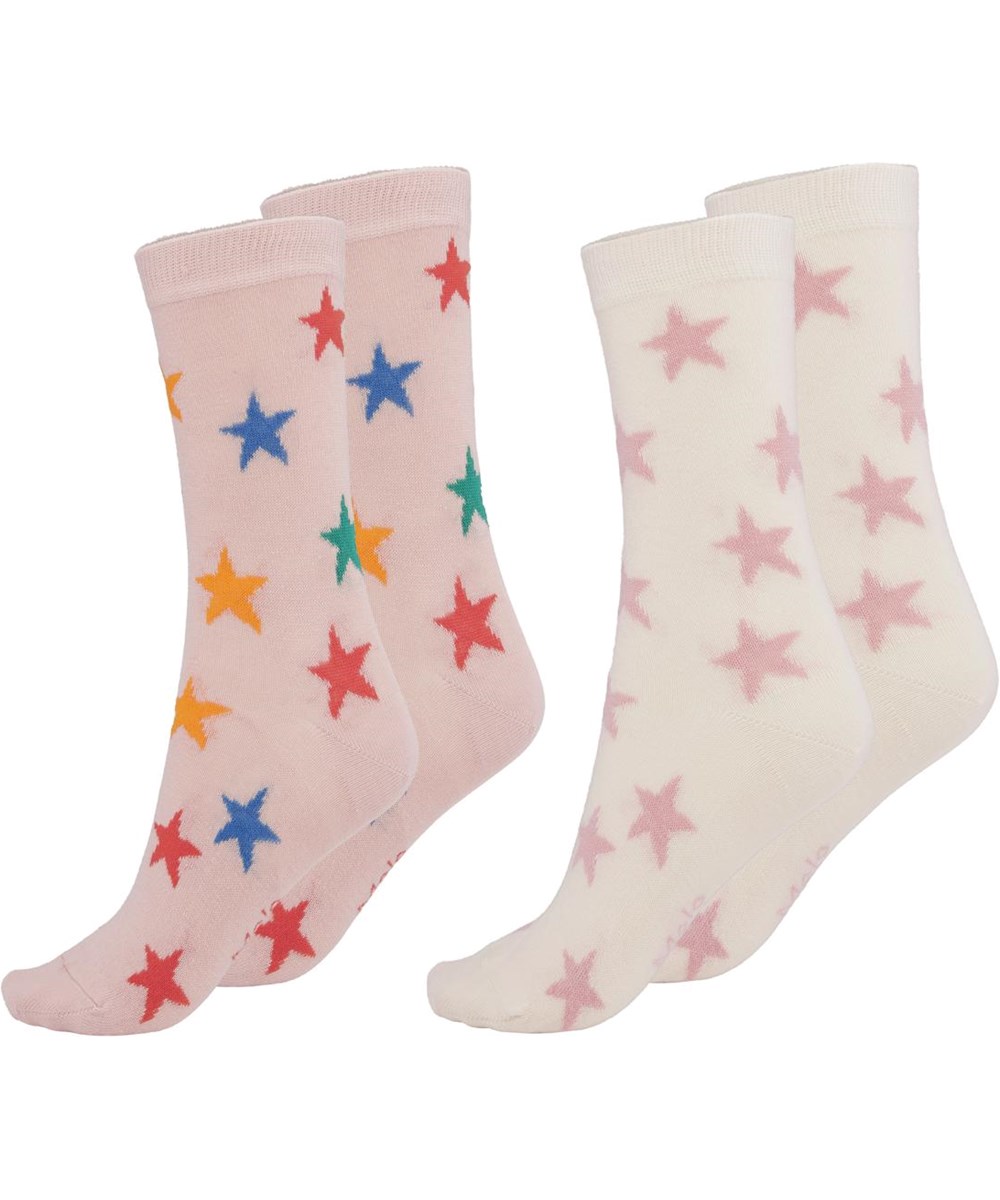 Nesi - Rainbow Stars - Två par strumpor med stjärnor