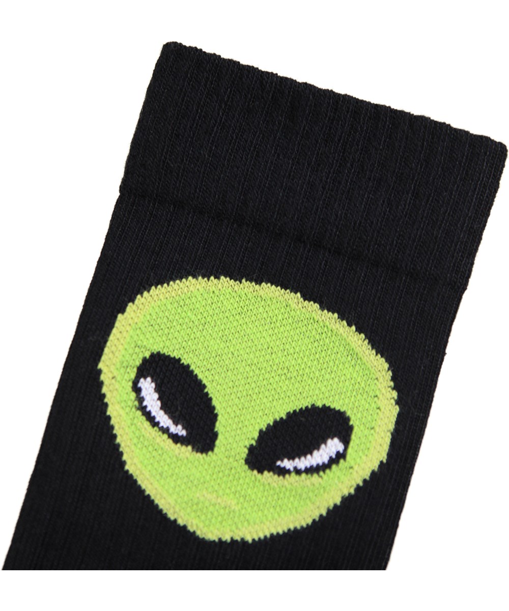 Norman - Alien Socks - 2-pack strumpor i bomull med rymddesign för barn.