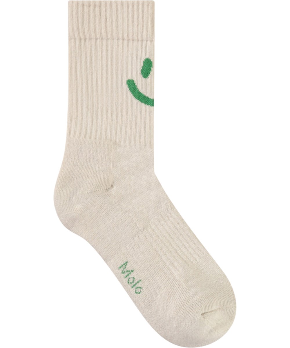 Norman - Violaceous - 2-pack bomullsstrumpor med smileys för barn.