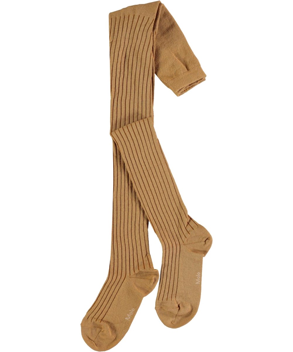 Rib Tights - Honey - Honungsfärgade ribbade tights