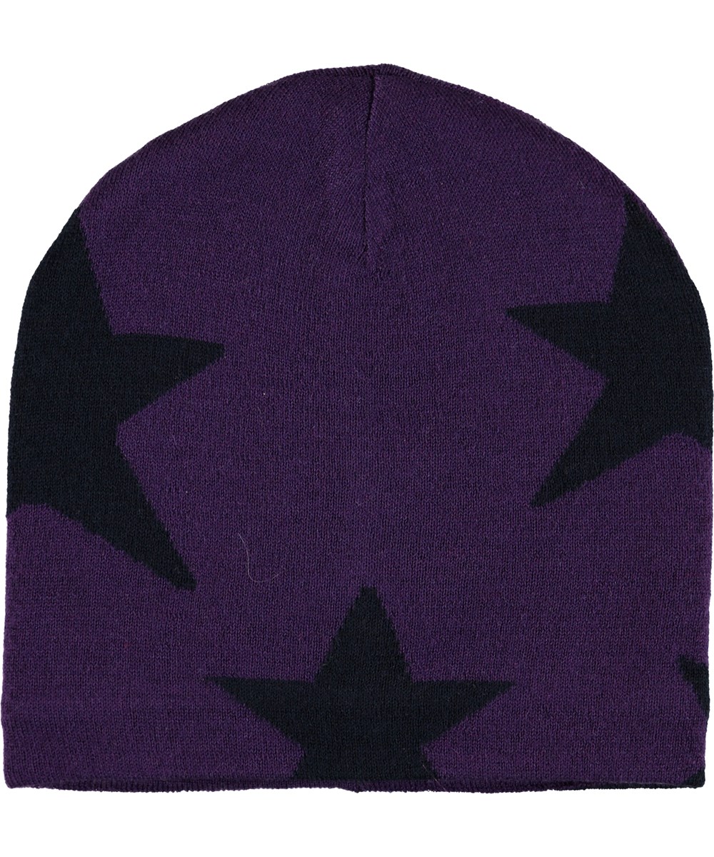 Colder - Dark Purple - Lila mössa med stjärnor. 