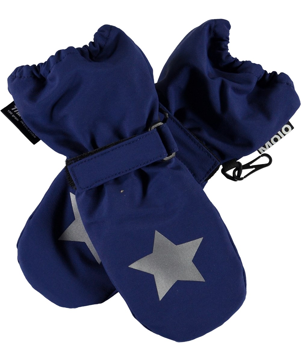 Igor - Ink Blue - Blå vantar med stjärnreflex