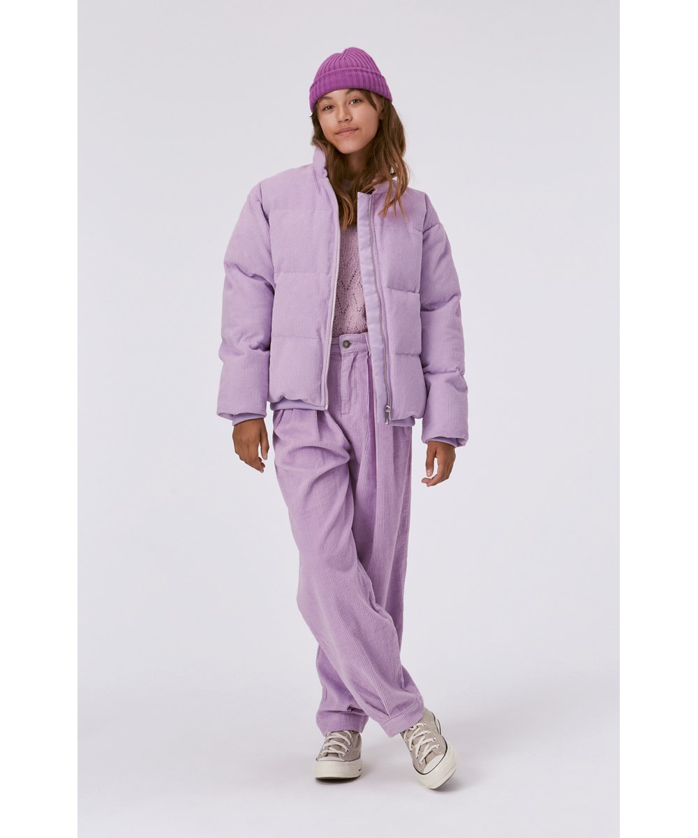 Karli - Violet Light - Lila mössa i ullblandning med uppvikt kant