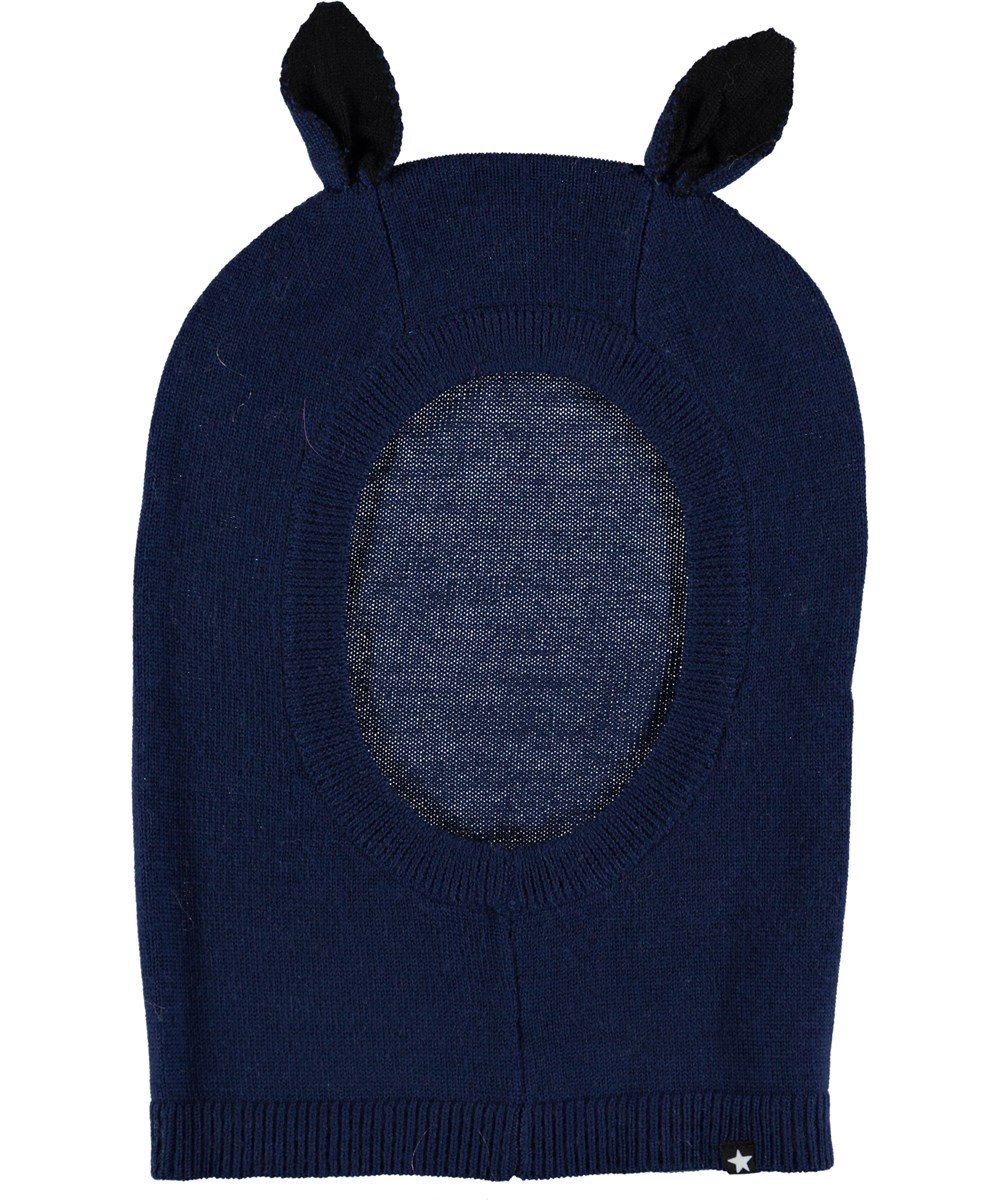 Kis - Ocean Blue - Blå balaclava med öron.