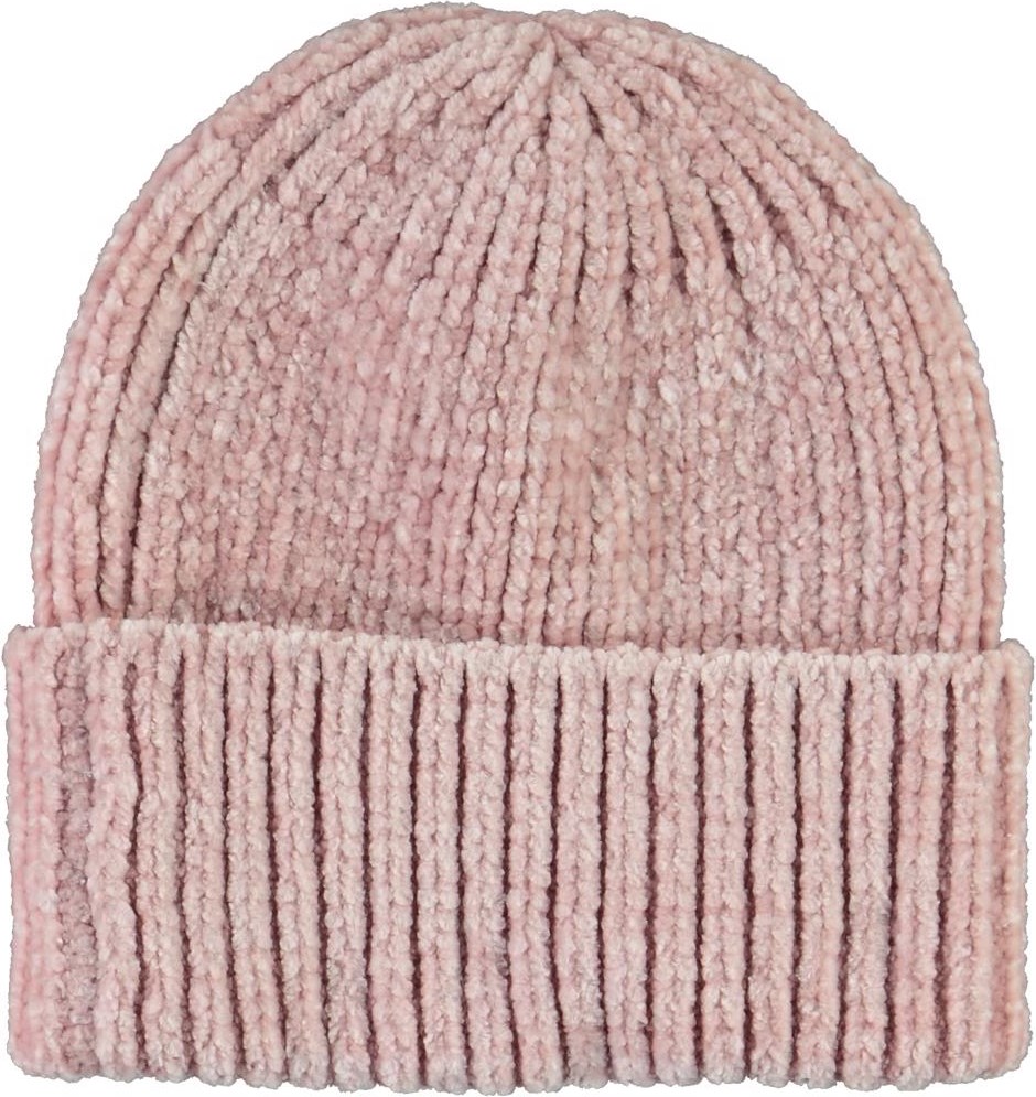 Kitty - Blue Pink - Rosa chenille mössa.