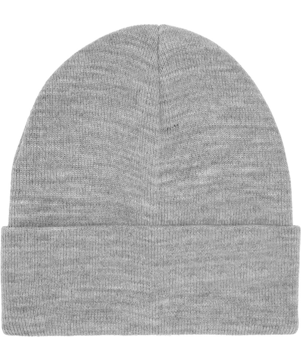 Kruz - Grey Melange - Fin gråmelerad stickad mössa för barn.