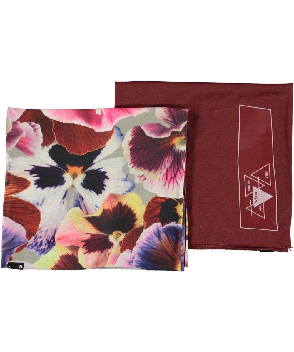 Tube - Giant Floral - 2 halskragar i blomstermönster och rött.