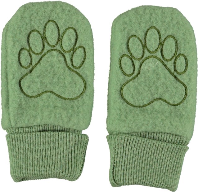 Ufo - Moss Green - Gröna babyvantar i 100% merinoull