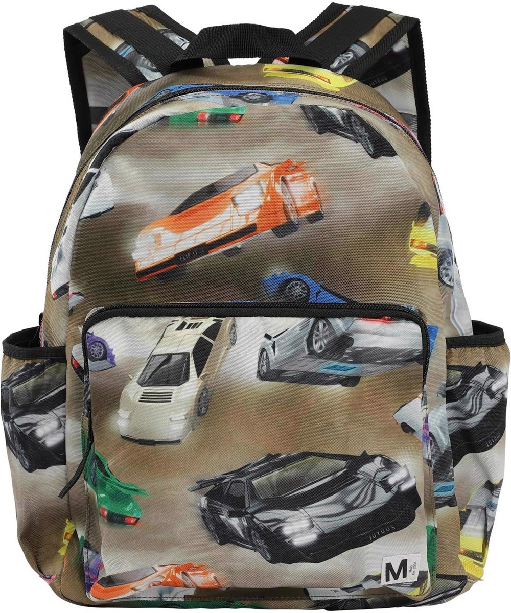 Big Backpack - Flip It - Skolryggsäck med coolt bilmönster.