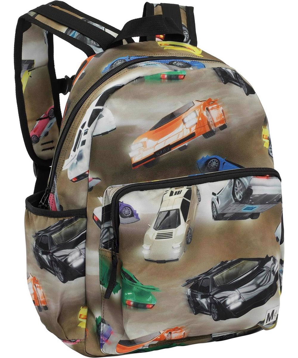 Big Backpack - Flip It - Skolryggsäck med coolt bilmönster.