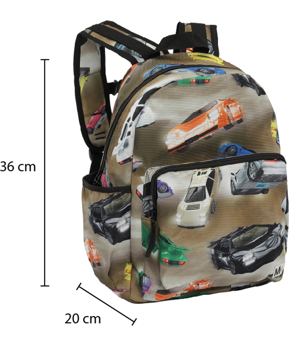 Big Backpack - Flip It - Skolryggsäck med coolt bilmönster.
