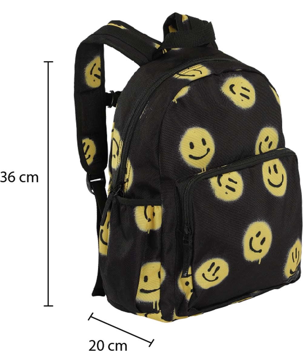 Big Backpack - Smiles - Skolryggsäck med spraysmiley.