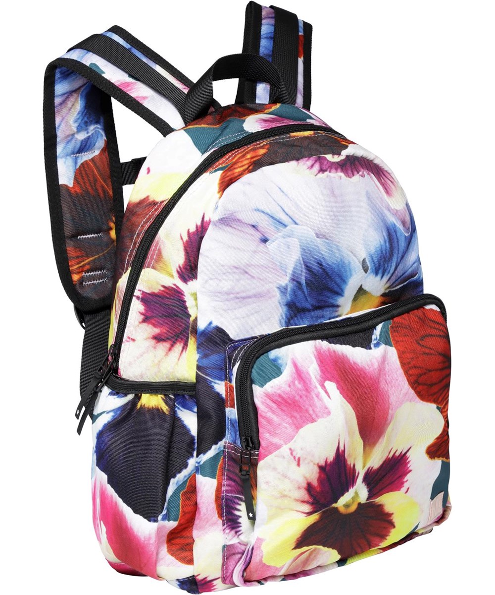 Big Backpack - Velvet Floral - Återvunnen ryggsäck med blommor