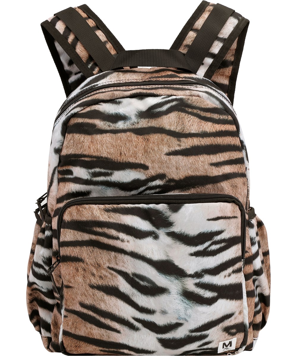 Big Backpack - Wild Tiger - Återvunnen ryggsäck en tiger på.