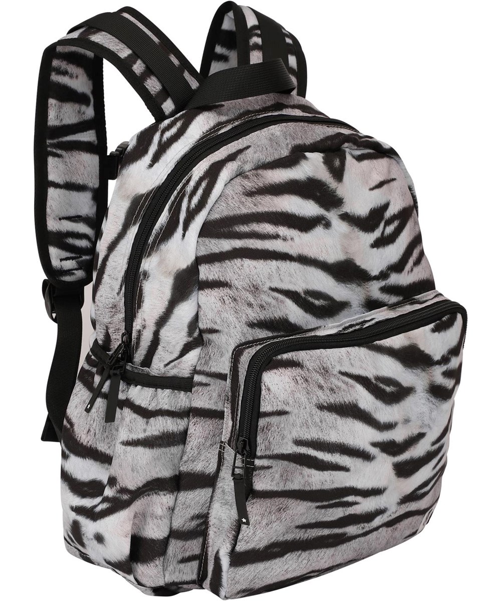 Big backpack - White Tiger - Återvunnen ryggsäck med tigertryck