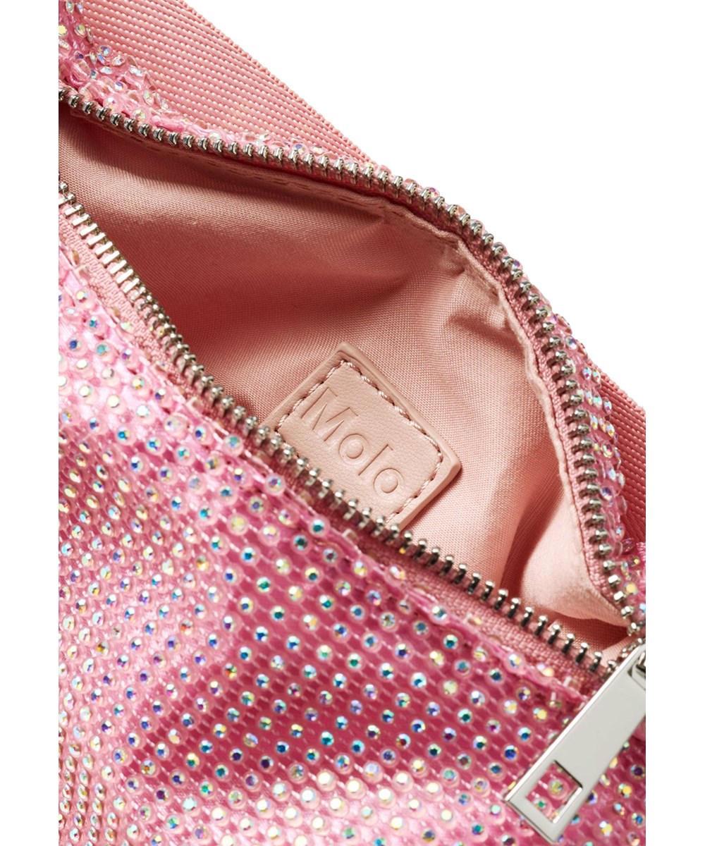 Dolly Bag - Petal Blush - Rosa axelväska för barn med kristaller