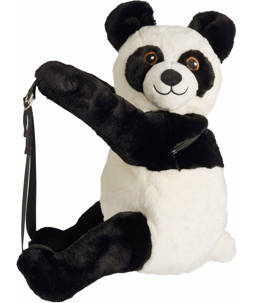 Panda Backpack - Black-White - Pandamönstrad ryggsäck för barn.