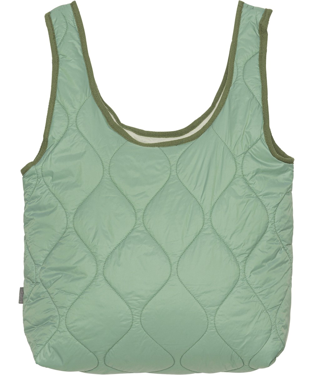 Quilt Sac - Meadow - Grön quiltad väska.
