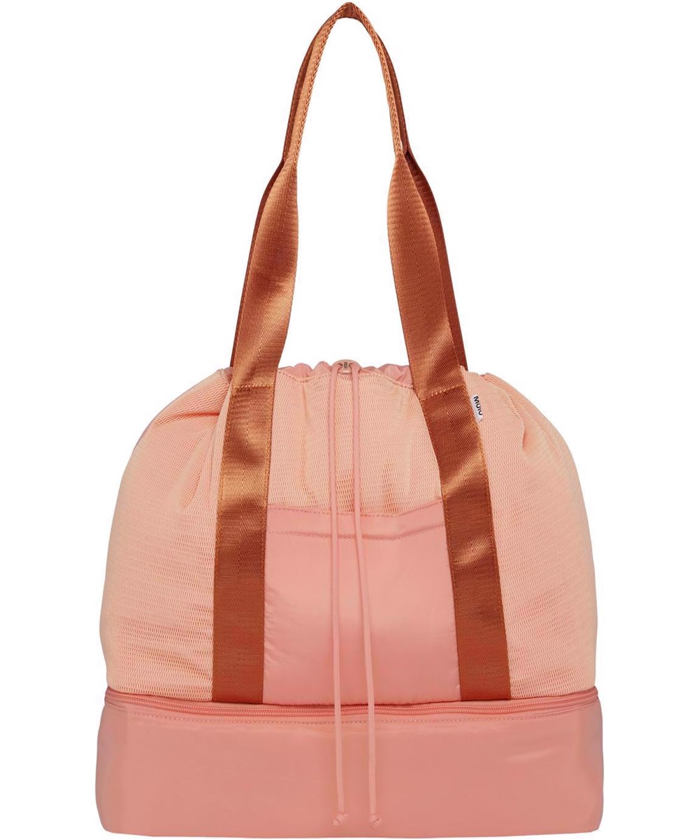 Sports Bag - Warm Coral - Korallfärgad praktisk sportväska med skofack