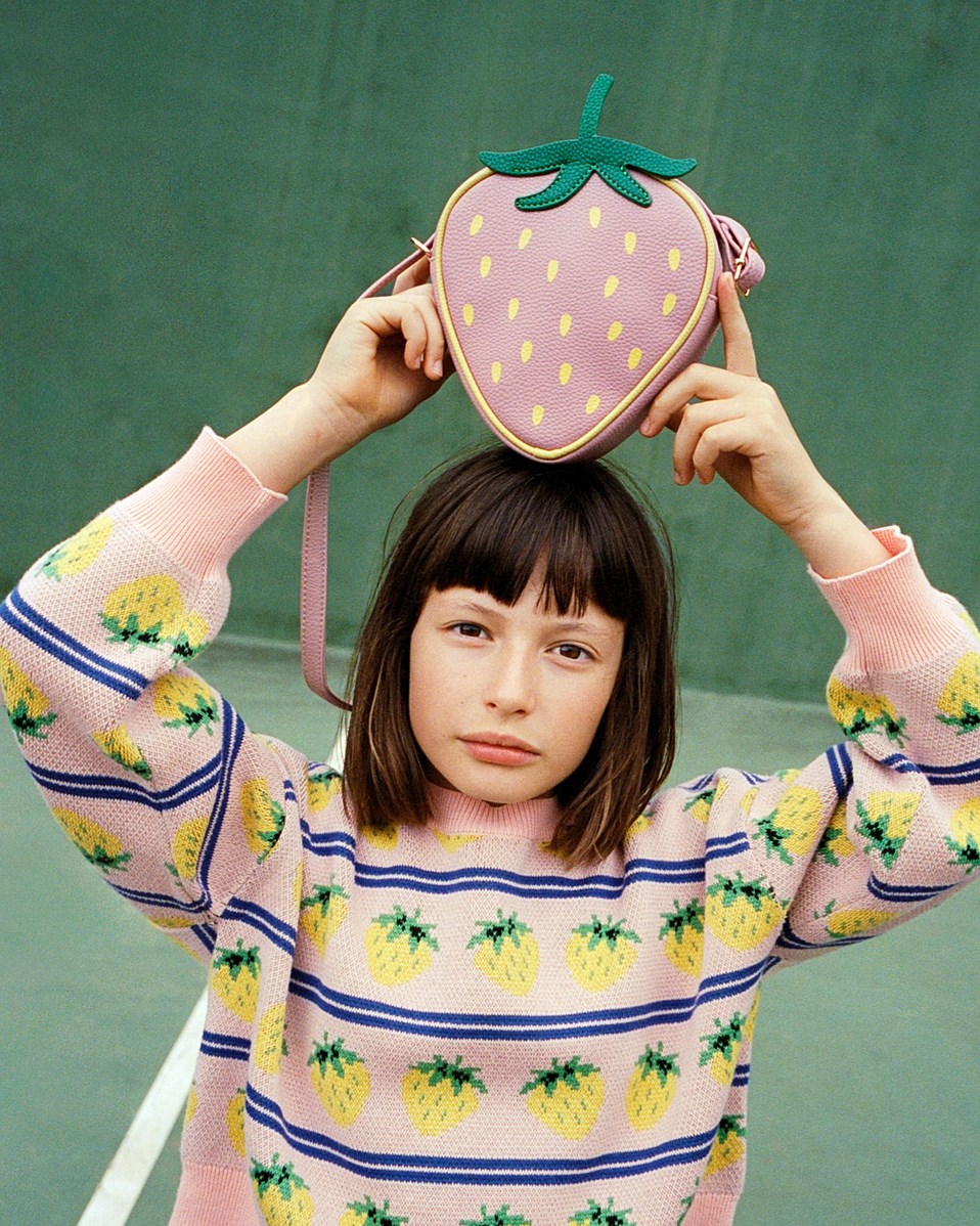 Strawberry Bag - Rosequartz - Jordgubbsväska för barn