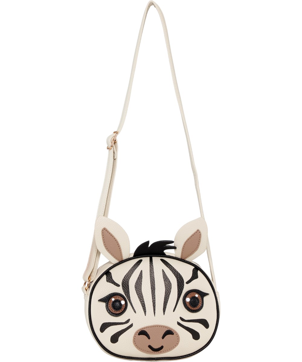 Zebra Bag - Sea Shell - Svart och vit väska med zebramönster och justerbar axelrem.