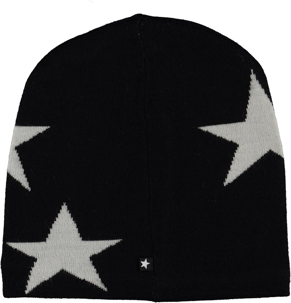 Colder - Black - Zwarte gebreide muts met sterren