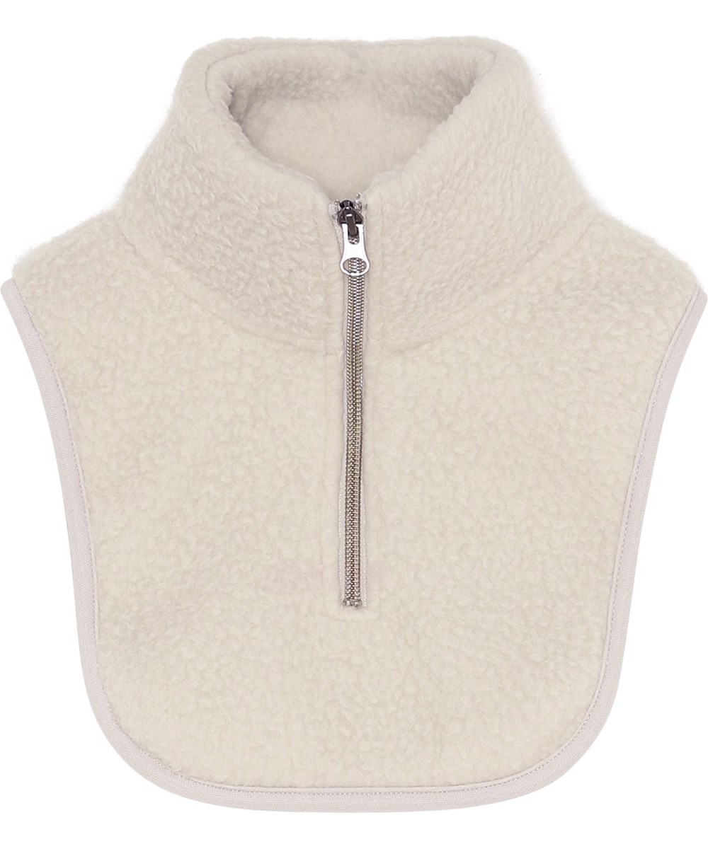 Hagen - Moon - Gerecyclede witte fleece kraag met rits