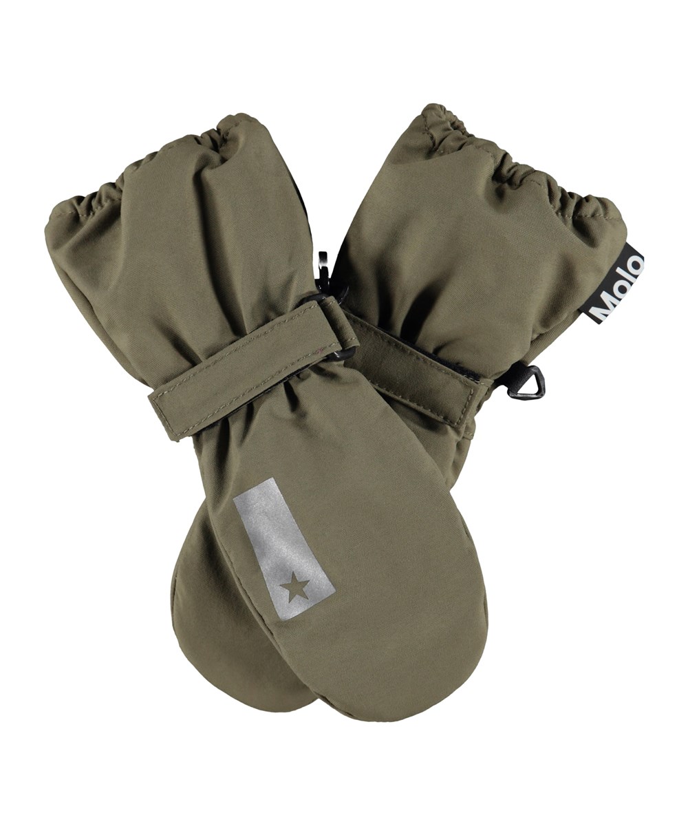 Igor - Bark Green - Groene waterdichte en ademende kinderwanten  met 3M™ Thinsulate™ isolatie.