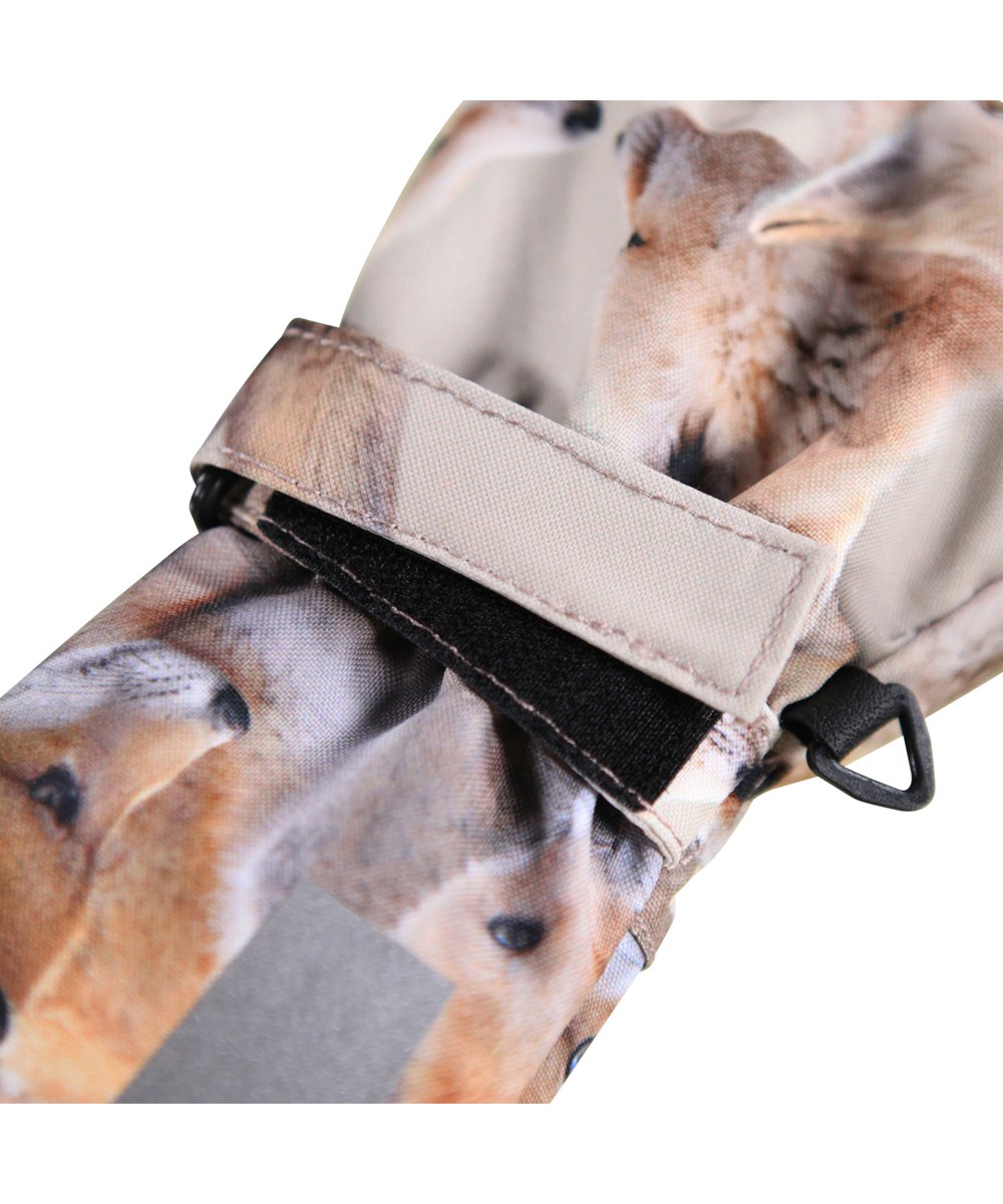 Igor - Playing Foxes - Waterdichte en ademende kinderwanten met vossenprint en 3M™ Thinsulate™ isolatie.