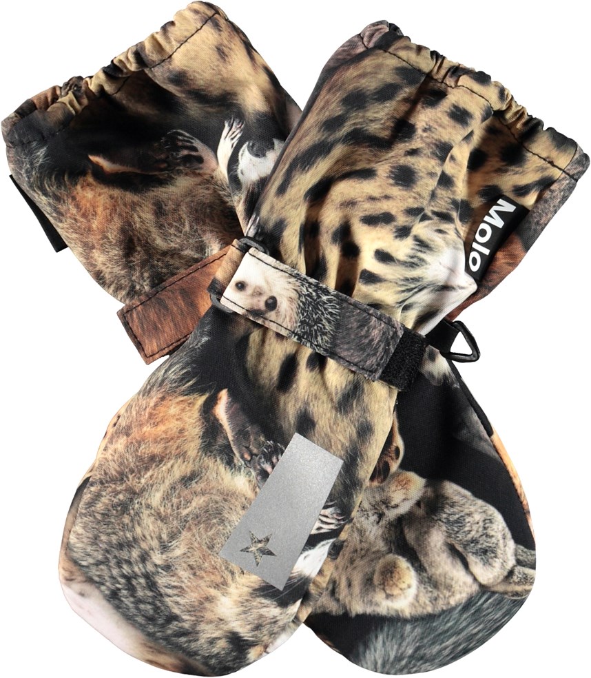 Igor - Sleeping Cubs - Gerecyclede waterdichte wanten met dierenprint