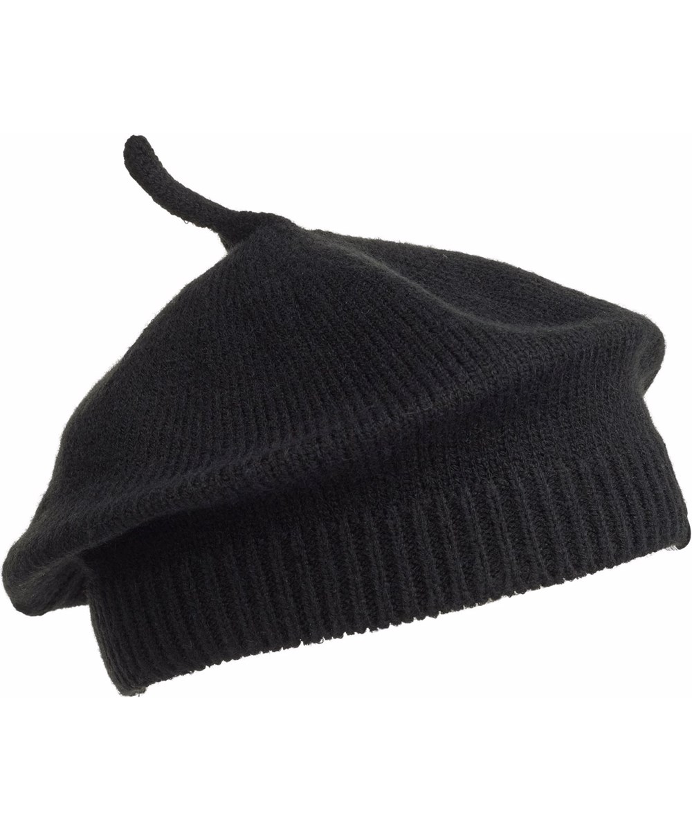 Kaylee - Black - Mooie zwarte alpinomuts voor kinderen van gerecycled polyester.