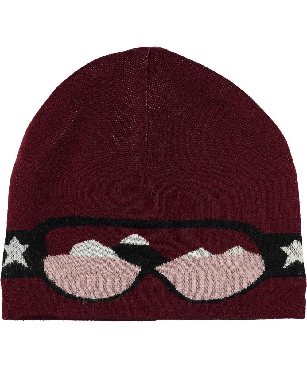 Kenzie - Maroon - Bordeaux rode muts met skibril