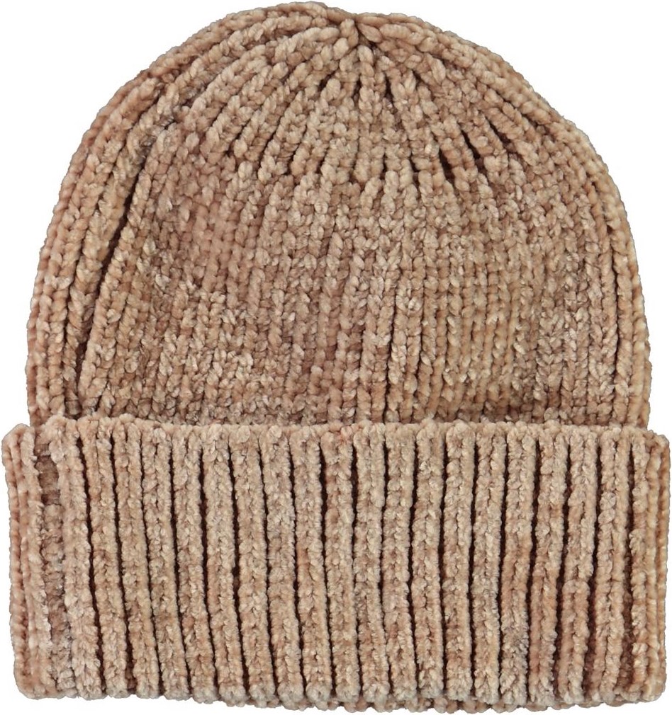 Kitty - Doeskin - Lichtbruine chenille gebreide muts