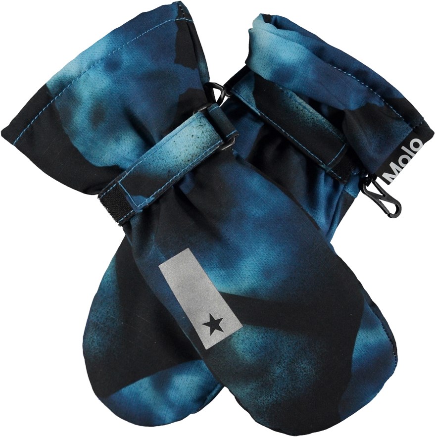 Mitzy - 360 Tie Dye - Blauwe waterdichte wanten met tie-dye print