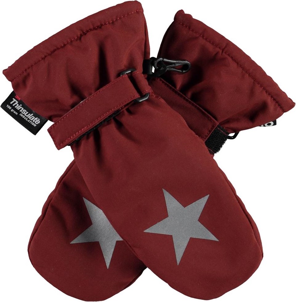 Mitzy - Rosewood - Gerecyclede donkerrode winterwanten