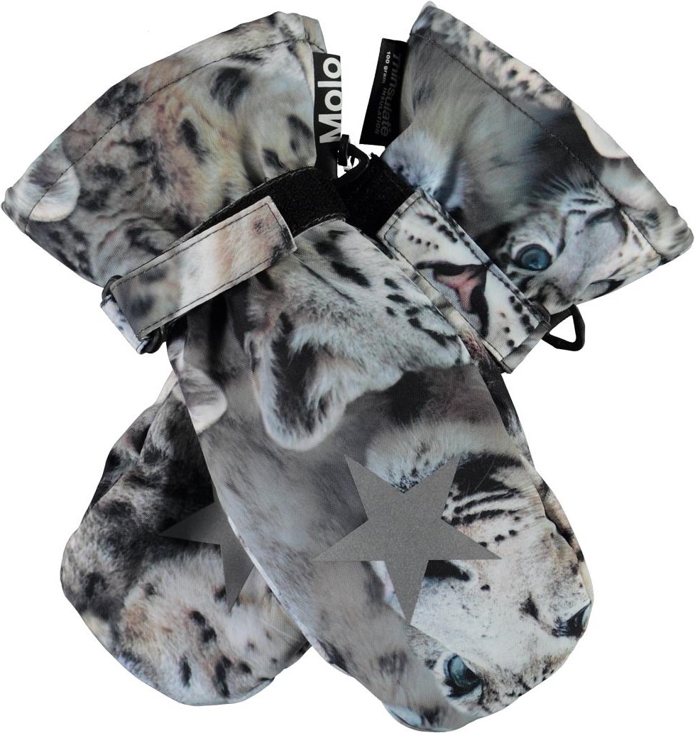 Mitzy - Snowy Leopards - Winterwanten met sneeuwluipaarden