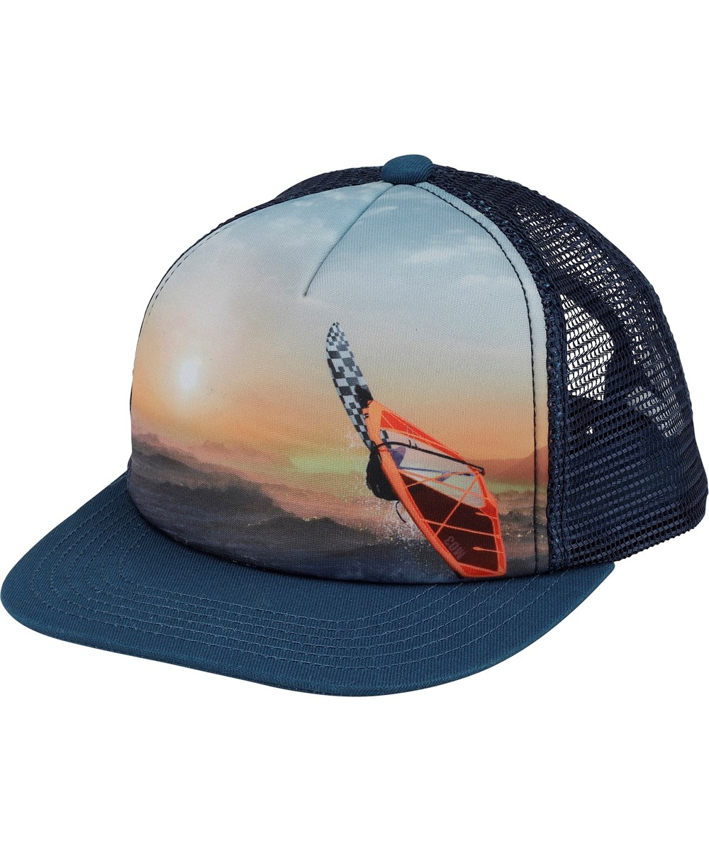 Big Shadow - Point Break - Blauwe baseball cap met surfprint