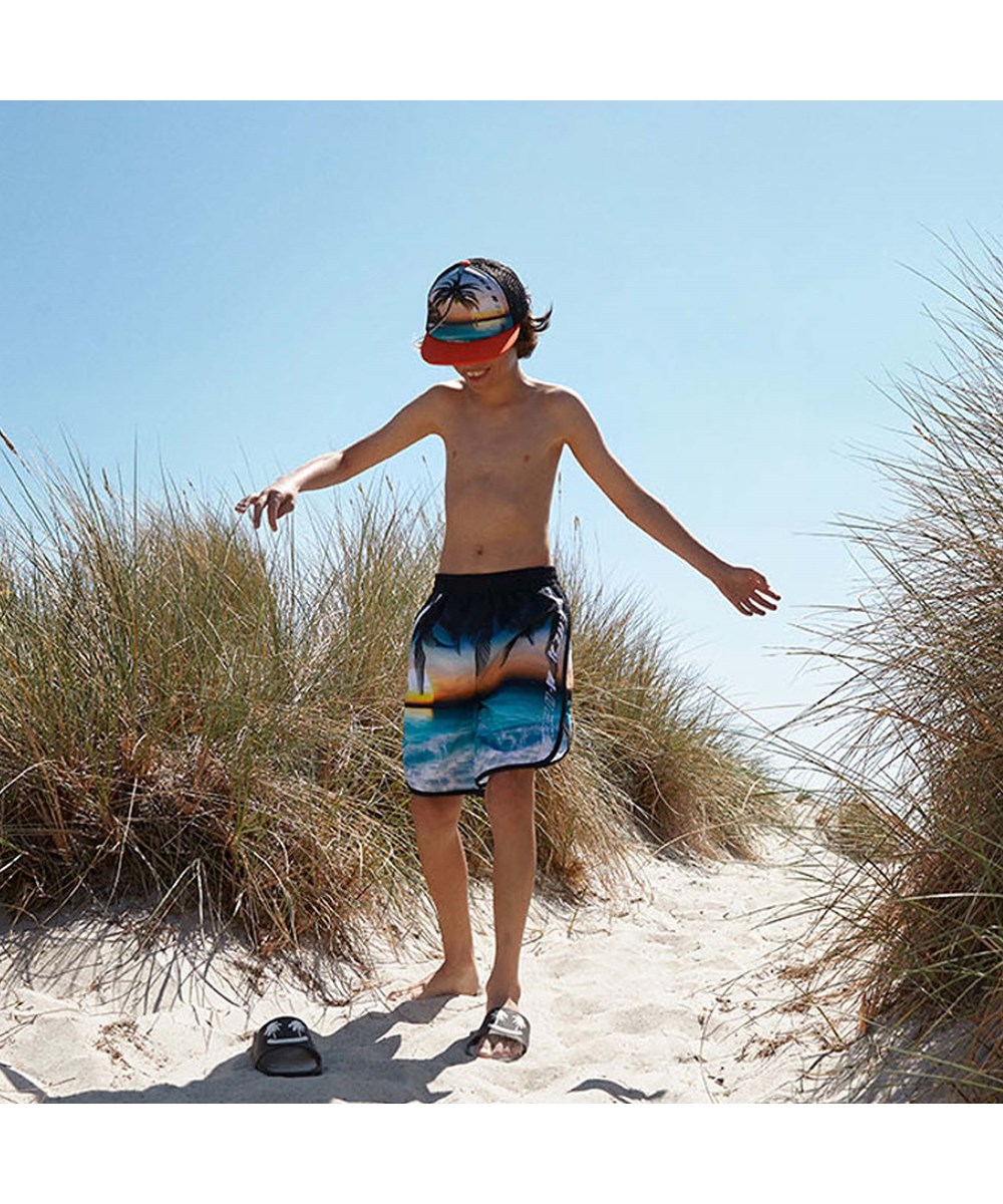 Big Shadow - Sunset - Baseballcap met strand en palmbomen